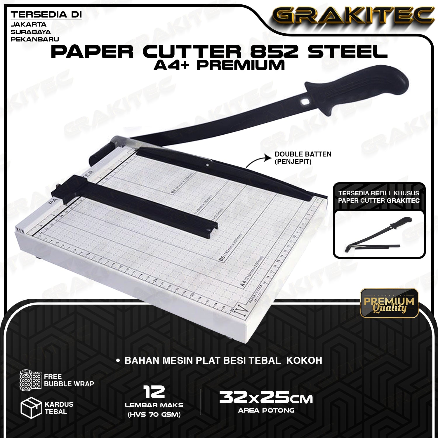 Paper Cutter A4 ( Alat Potong Kertas HVS, Sticker, Dos, PVC Card, Yellow Board, Art Paper, Vinyl. Bontax Camel, Kertas